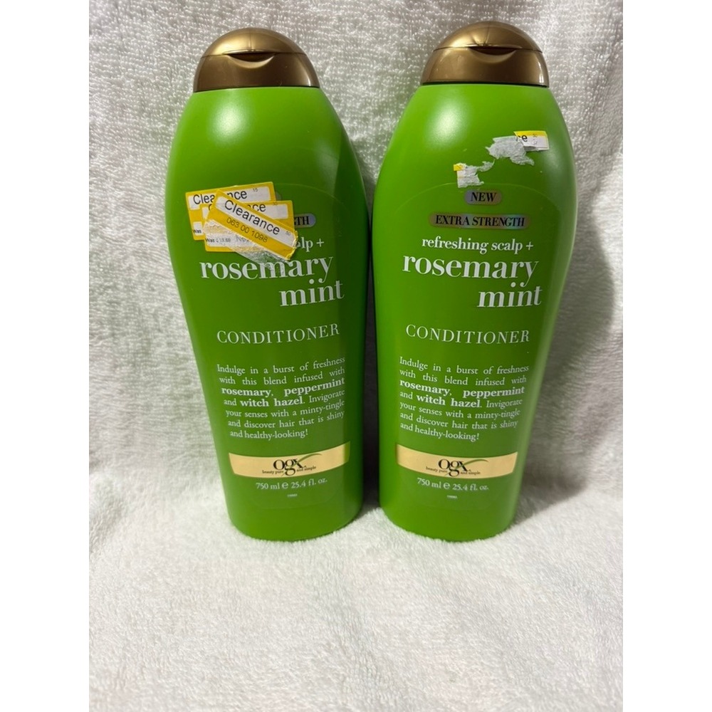 OGX Extra Strength Refreshing Scalp Rosemary Mint Conditioner 25.4oz 2 Pack Lot